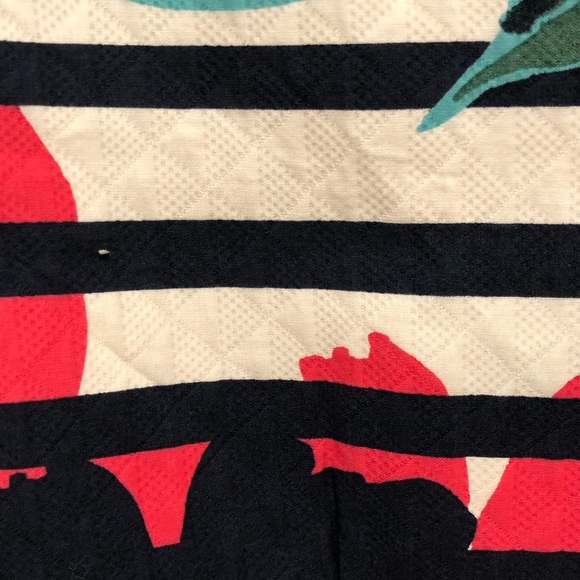 NWT ELIZA J Floral and Striped, 100% Cotton Dress with Cap Sleeves - Picture 4 of 10